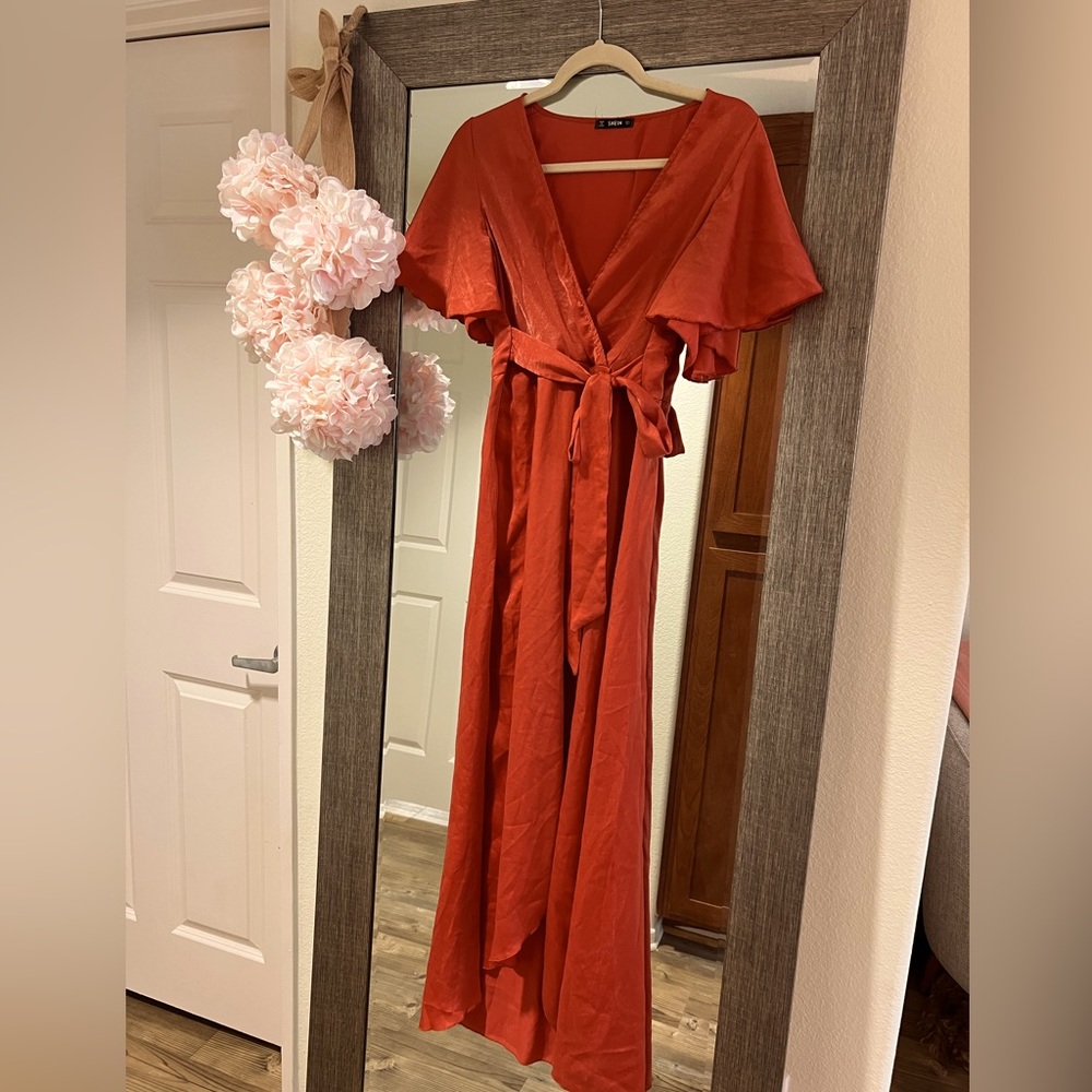 Burnt orange SHEIN dress